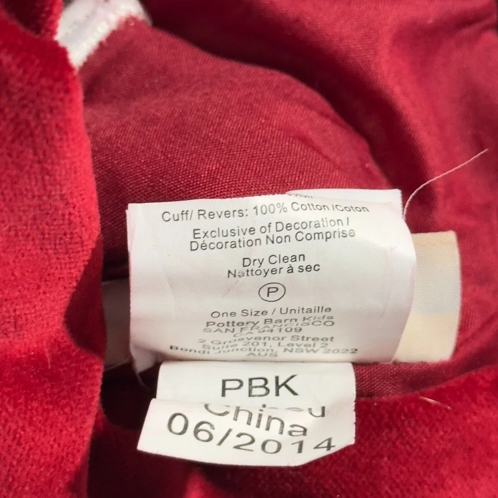 Pottery‎ Barn Red Plaid Christmas Stocking Large 24